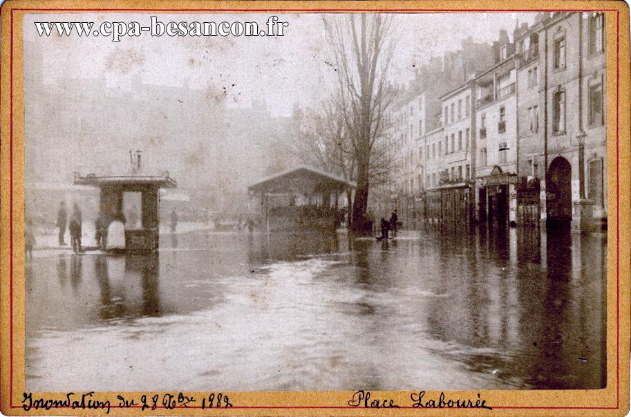 BESANÇON - Inondations du 28 décembre 1882 - Place Labourée